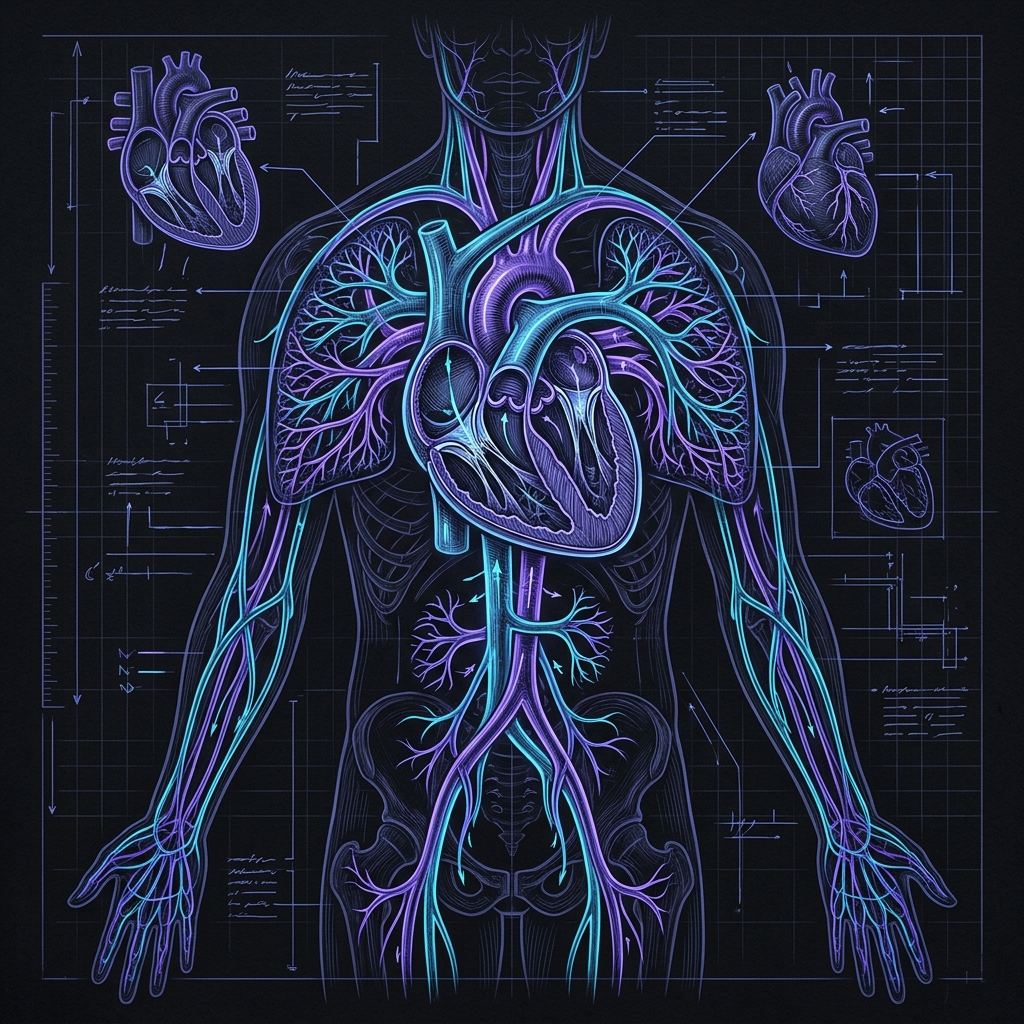 Cardiovascular anatomical sketch by Mehta